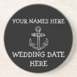Customizable Anchor Wedding Coaster