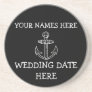 Customizable Anchor Wedding Coaster