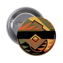 Customizable Art Deco Geometric Circle Abstract Button