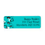 Customizable Atomic Retro Spiders Return Address Label