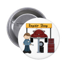 Customizable Auto Repair Shop Tees and Gifts Buttons