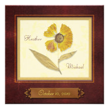 Customizable Autumn Rustic Save the Date Card Invite