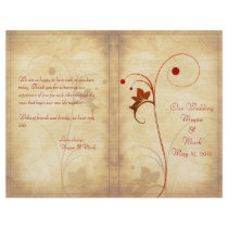 Customizable Autumn Wedding Program