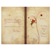 Customizable Autumn Wedding Program