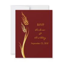 Customizable Autumn Wedding Response Card