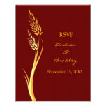 Customizable Autumn Wedding Response Card Invite