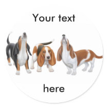 Customizable Basset Hounds Sticker