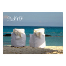 Customizable Beach Wedding Response Card Custom Announcement