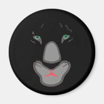 customizable beautiful black panther face. magnet