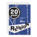Customizable Blue 20 Year Class Reunion Invitation