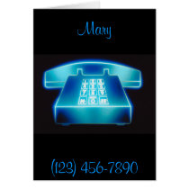 Customizable Blue Phone Cards