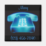 Customizable Blue Phone Fridge Magnets