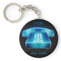 Customizable Blue Phone Keychain