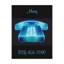 Customizable Blue Phone Postcard