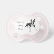 Customizable Boston Terrier Puppy Dog Pacifier