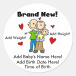 Customizable Brand New Baby  Stickers