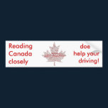 Customizable Canada Maple Leaf Bumper Sticker bumper stickers