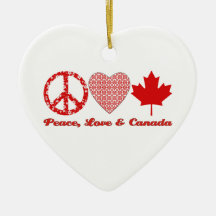 Customizable Canadian Maple Leaf Tees, Gifts Christmas Ornaments