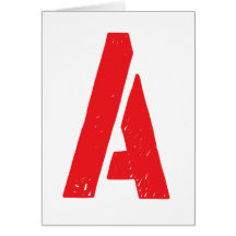 Customizable Capital A gear Cards