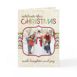Customizable Chevron Photo Christmas Card