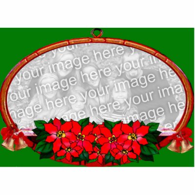 Customizable Christmas Frame Ornament Photo Cutout by elenaind