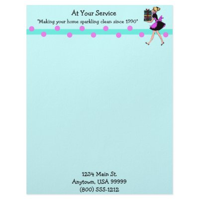 Customizable Cleaning Service Letterhead by malibuitalian