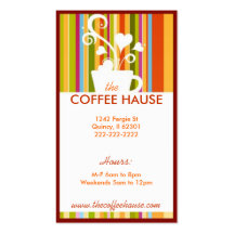 Customizable Coffee Shop Business Cards