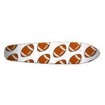 Customizable College Football Pattern Skateboard