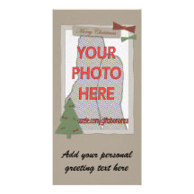 Customizable Craft Style Christmas photo Cards