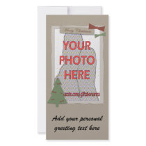 Customizable Craft Style Christmas photo Cards
