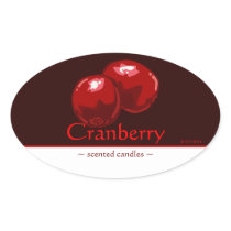 Customizable Cranberry Oval Sticker