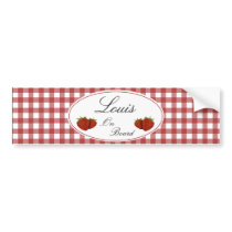 Customizable Cute Strawberry Bumper Sticker
