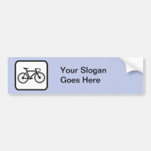 Customizable Cyclist Logo Bumper Stickers