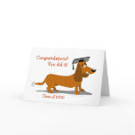 Customizable Dachshund Dog Graduation Template Card
