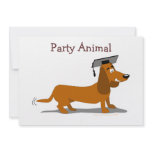 Customizable Dachshund Dog Graduation Template Invites