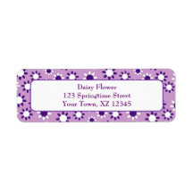 Customizable Daisies Return Address Label