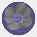 Customizable Dark Dreams Anemone Flower Sticker