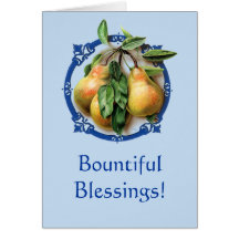 Customizable. Delicious Pears - original artwork. Card
