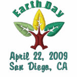 Customizable Earth Day Tree Tees - add your text embroidered shirts