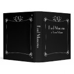 Customizable Elegant Border With Monogram Vinyl Binder