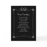 Customizable Elegant Border With Monogram Card