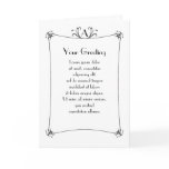 Customizable Elegant Border With Monogram Card