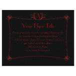 Customizable Elegant Border With Monogram Full Color Flyer