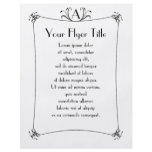 Customizable Elegant Border With Monogram Custom Flyer