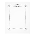 Customizable Elegant Border With Monogram Letterhead Template