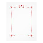 Customizable Elegant Border With Monogram Letterhead Template