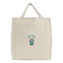 Customizable Embroidered Easter Bunny - Green Bags