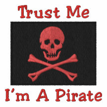 Customizable Embroidered Pirate Flag Tees, Sweats