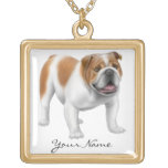 Customizable English Bulldog Necklace