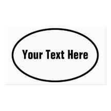 Customizable European Oval Business Card